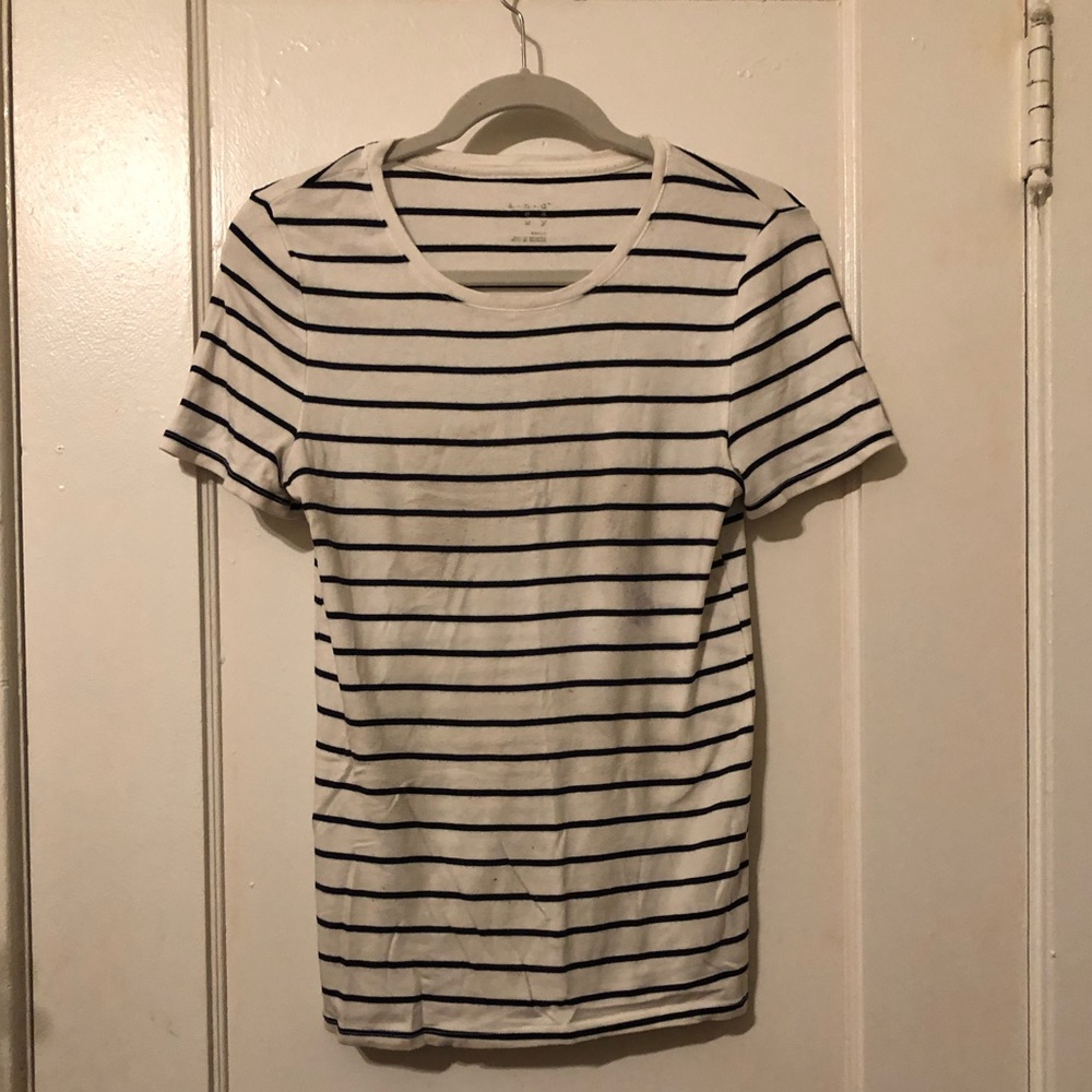 Black and White Striped Tee